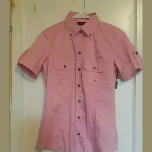 $27 NWT New York & Company Womens Shirt pink Sz XS